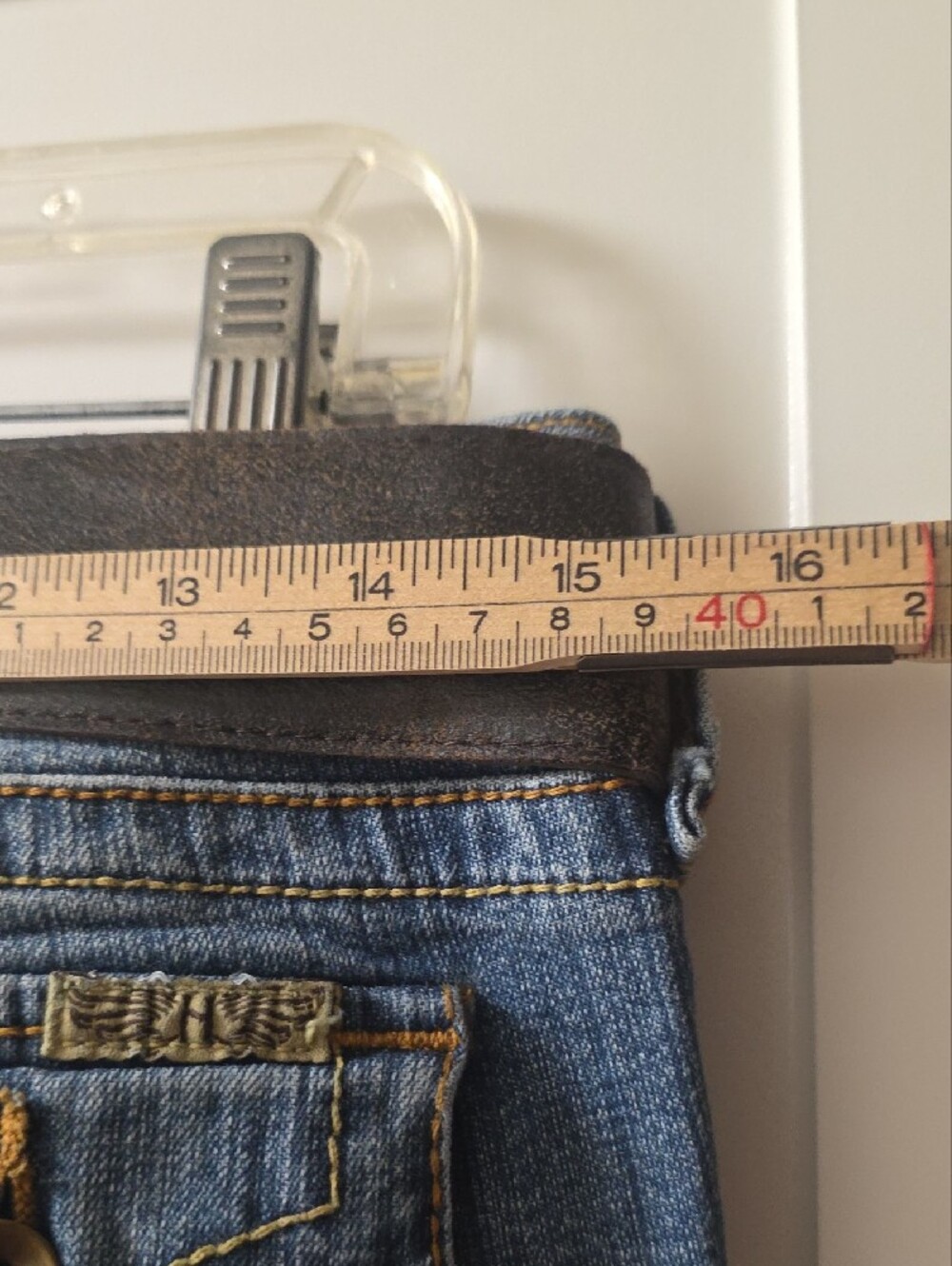Hint Jeans Women's Light Blue Cropped Ankle Jeans With Boho Belt Size 7 - Picture 7 of 11
